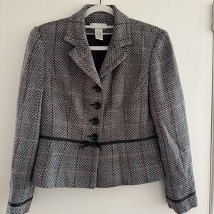 Worthington Textured Blazer with Red Accents